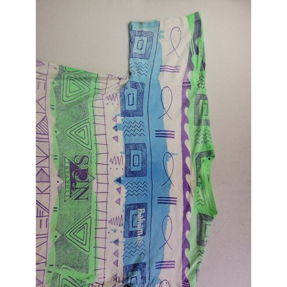 Vintage 80's Sun Triangle Men X/XL Tourist Shirt Tee Bahamas Single Stitch Aztec - Picture 3 of 11